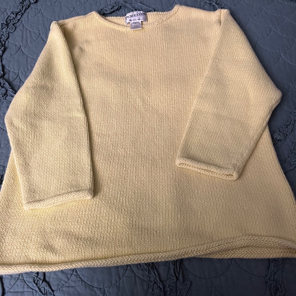 Pendleton all cotton yellow sweater